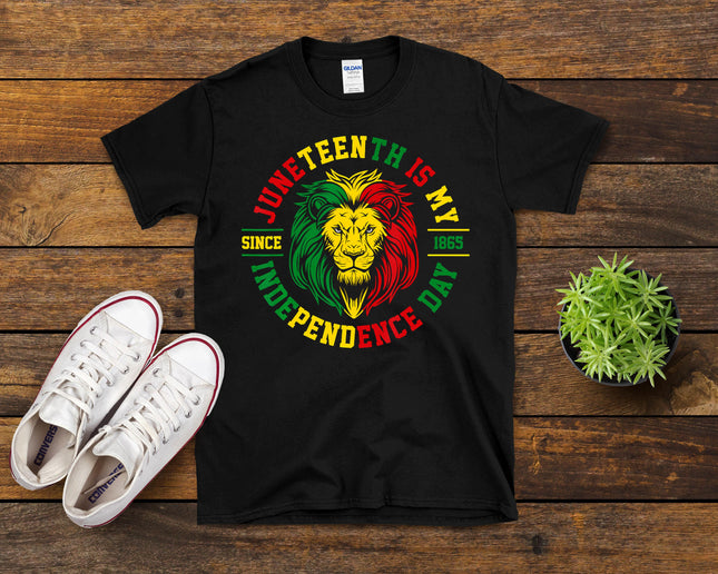 Juneteenth Is My Independence Day Lion Free Ish Since 1865 T-Shirt