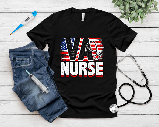 Va Nurse Veteran  Patriot Nursing Us Military Nurse T-Shirt