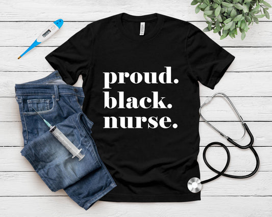 Black Nurse Women's Men's Black Rn Registered Nurse T-Shirt