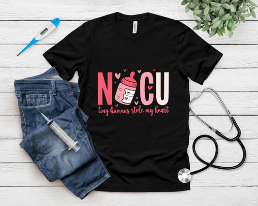 Nicu Nurse Tiny Humans Stole My Heart Valentine's Day T-Shirt