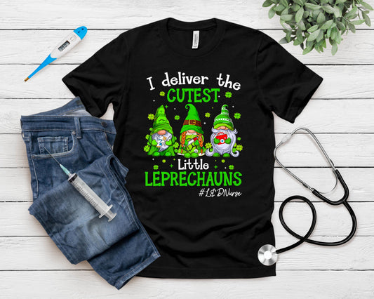Gnomes Labor Delivery Nurse Leprechauns St Patricks Day T-Shirt