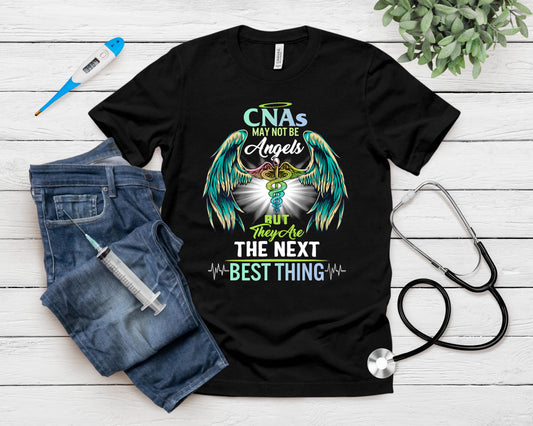 Cna Nurse For Women Angels Nursing School Nurses Week Mother T-Shirt