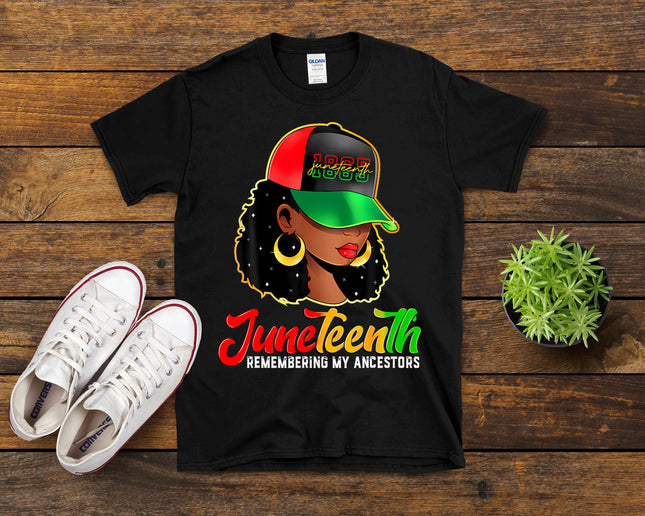 Black Women Juneteenth Remembering My Ancestors T-Shirt