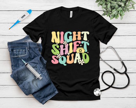 Funny Nursing Rn Lpn Cna Owls Night Shift Lover For Nurse T-Shirt