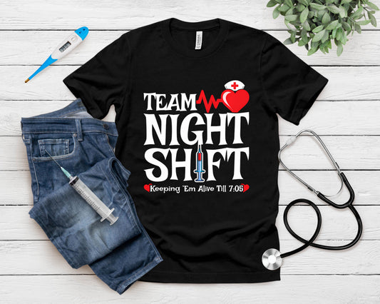 Nurse Appreciation - Team Night Shift - Night Shift Nurse T-Shirt