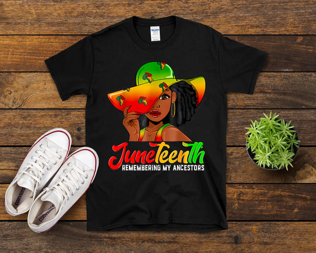 Black Women Juneteenth 1865 Remembering My Ancestors T-Shirt