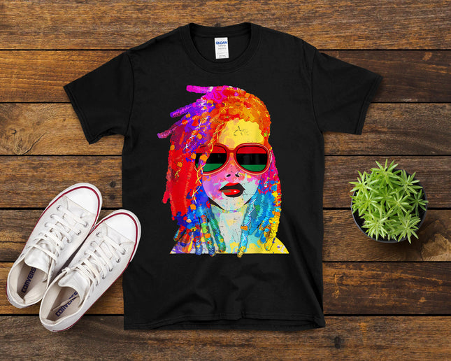 Loc'D Hair Art Black Queen Afro Woman Juneteenth T-Shirt