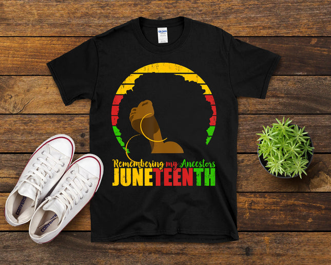 Juneteenth Remembering My Ancestors Black Freedom T-Shirt