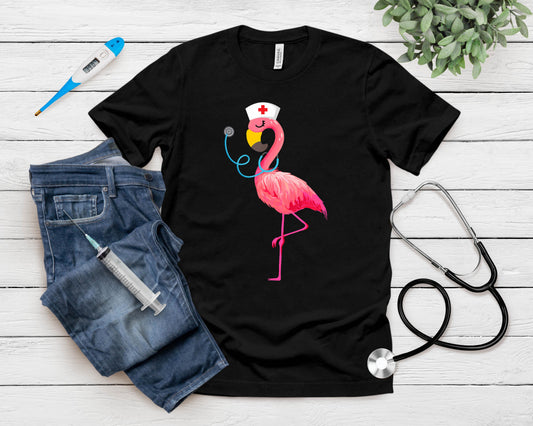 Nurse Flamingo - Funny Flamingo Lover Nursing T-Shirt