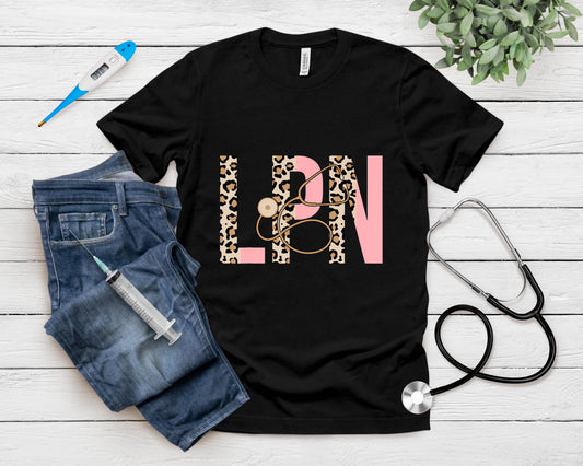 Lpn - Leopard Licensed Practical Nurse Lpn T-Shirt