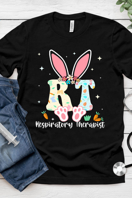 Respiratory Therapist Easter Day Bunny Rt Nurse T-Shirt