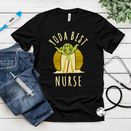 Star Wars Classic Yoda Best Nurse Jedi Vintage Chibi Yoda T-Shirt