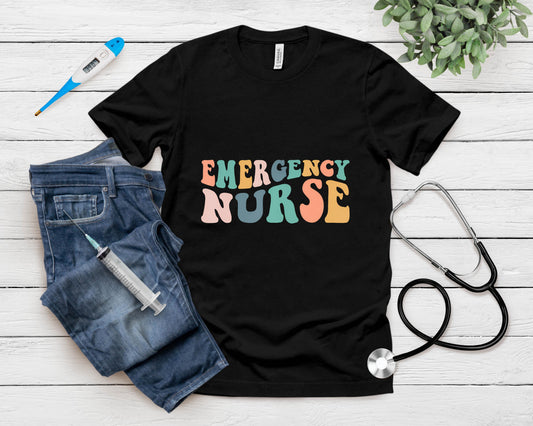 Groovy Retro Peds Nurse St Patrick's Day Pediatric Nurse T-Shirt