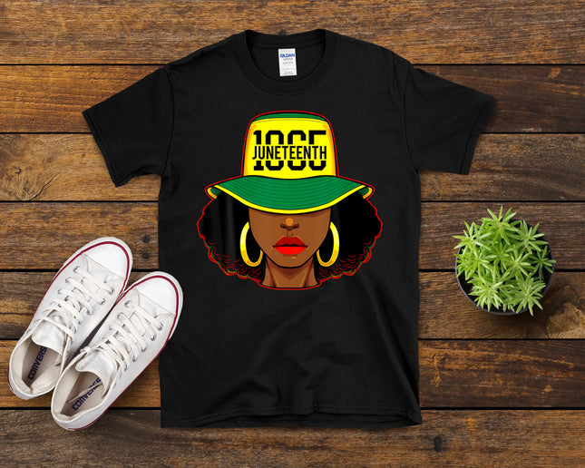 Afro Woman Juneteenth 1865 Melanin Pride African American T-Shirt