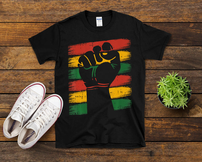 Power Fist Juneteenth Cool Melanin Pride African American T-Shirt