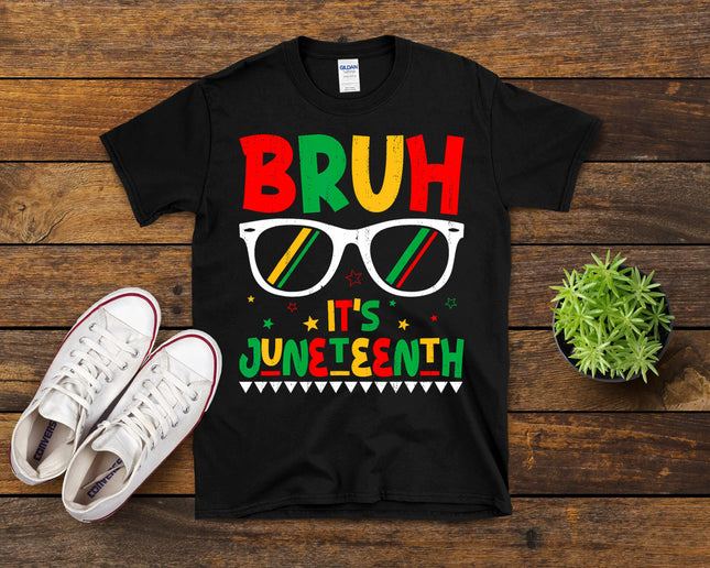 Funny Juneteenth Boys Girls Kids Bruh It's Juneteenth 1865 T-Shirt