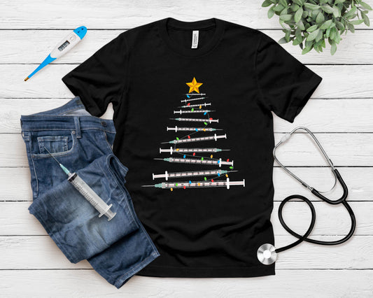 Botox Dealer Christmas Tree Aesthetic Nurse Injector Botox T-Shirt