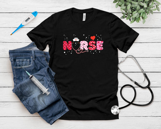 Nurse Valentines Day Valentine Scrub Top Women Scrubs Nicu T-Shirt