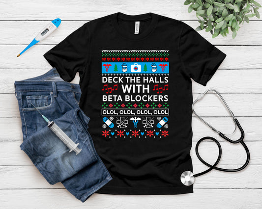 Funny Nurse Ugly Christmas Xmas T-Shirt