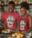 Catch Up With Jesus Ketchup Religious Christian T-Shirt