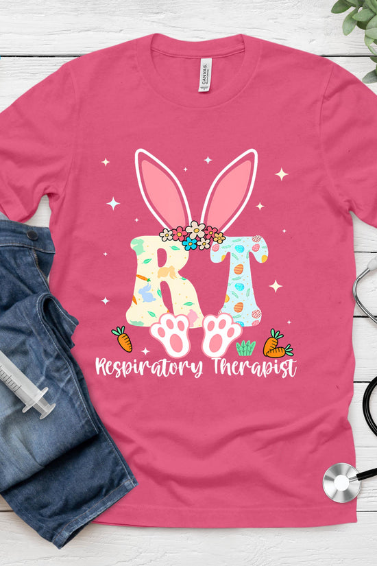 Respiratory Therapist Easter Day Bunny Rt Nurse T-Shirt