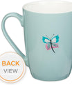 Christian Art Gifts Blue Butterfly Ceramic Coffee Mug – 12 oz