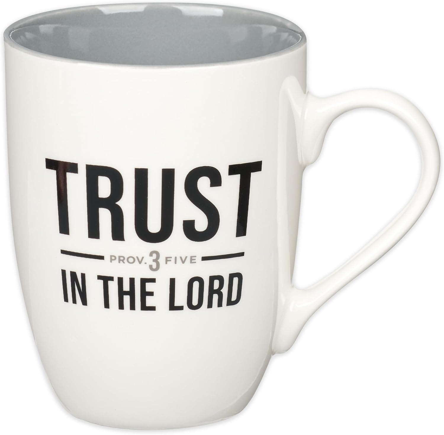 Christian Art Gifts Inspirational Ceramic Coffee & Tea Mug for Men & Women, Trust in the Lord Encouraging Bible Verse Proverb