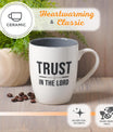 Christian Art Gifts Inspirational Ceramic Coffee & Tea Mug for Men & Women, Trust in the Lord Encouraging Bible Verse Proverb