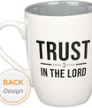 Christian Art Gifts Inspirational Ceramic Coffee & Tea Mug for Men & Women, Trust in the Lord Encouraging Bible Verse Proverb