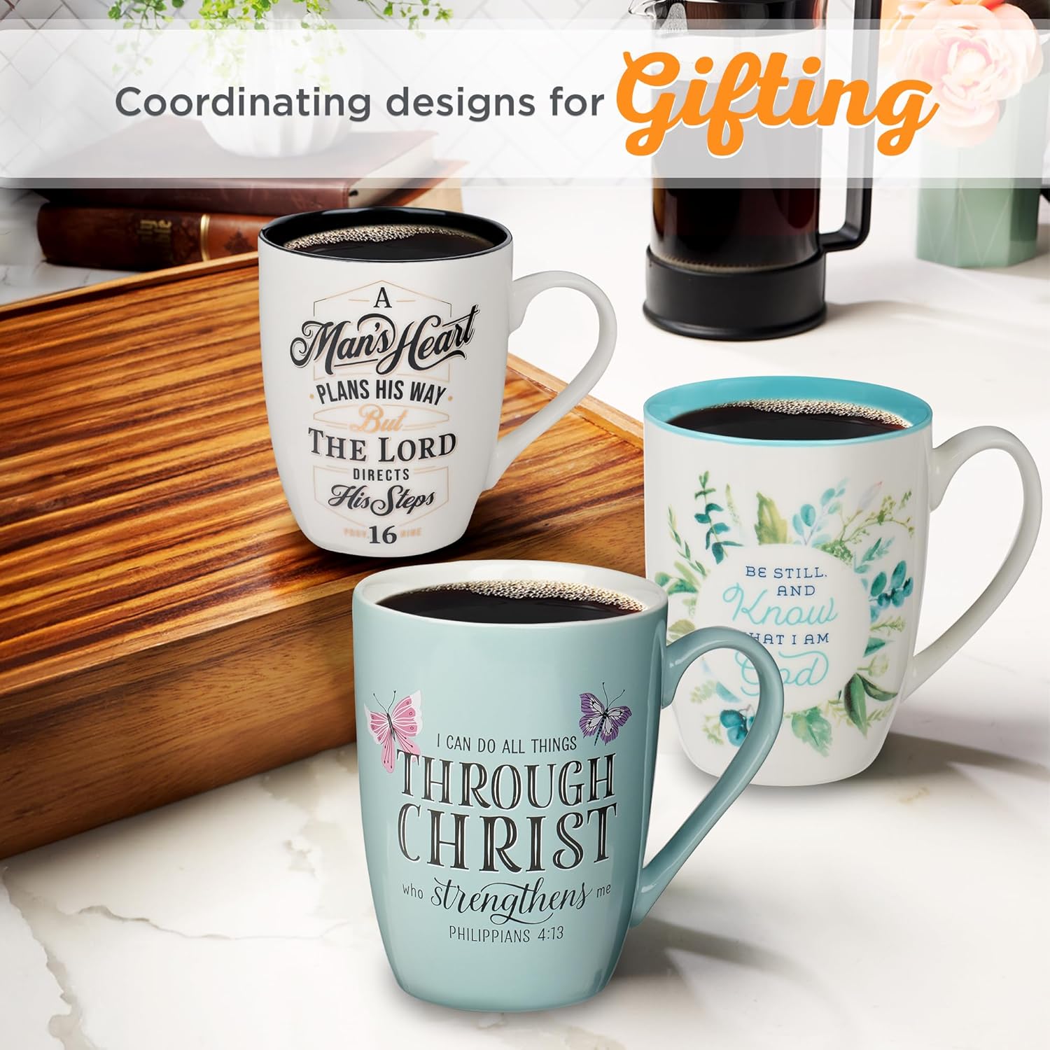 Christian Art Gifts Inspirational Ceramic Coffee & Tea Scripture Mug for Men