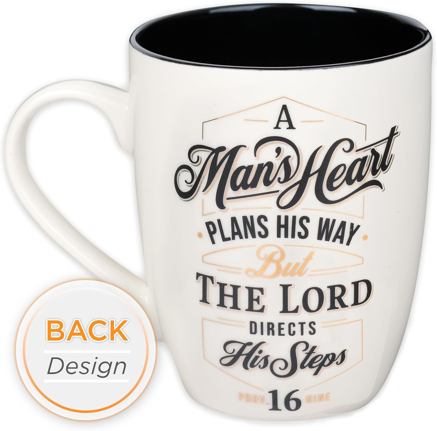 Christian Art Gifts Inspirational Ceramic Coffee & Tea Scripture Mug for Men