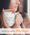 Christian Art Gifts Inspirational Ceramic Coffee & Tea Scripture Mug for Women, Be Still & Know Psalm Encouraging Bible Verse