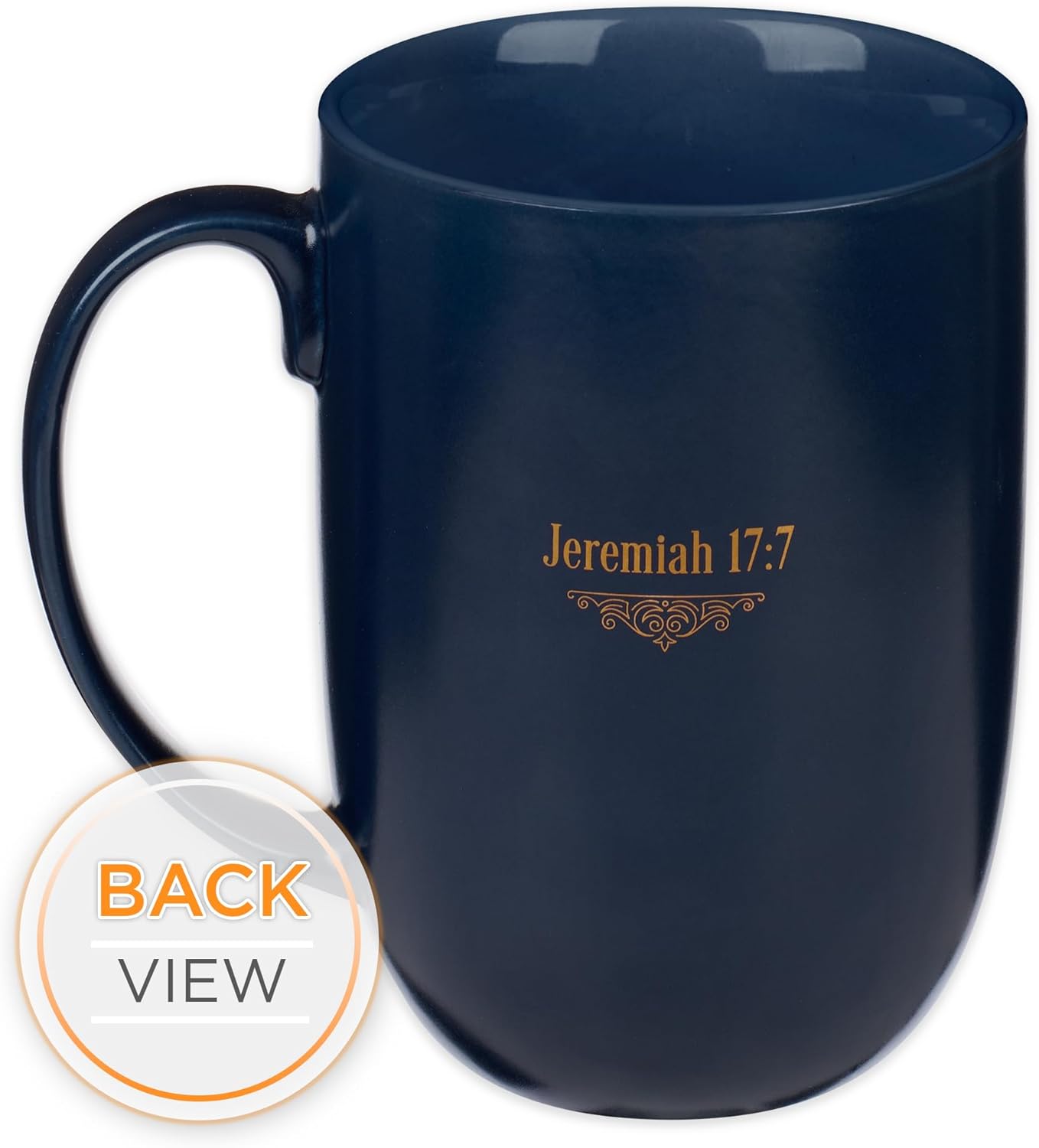 Christian Art Gifts Navy Blue Ceramic Coffee Mug – 12 oz