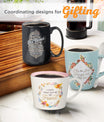 Christian Art Gifts Scripture Coffee and Tea Mug with Ceramic Spoon Set for Women, May the Lord Bless You