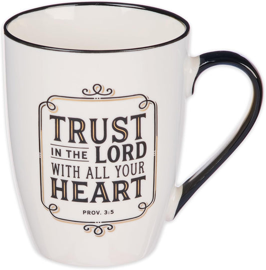 Christian Art Gifts White Ceramic Coffee Mug – 12 oz. Lead and Cadmium-free Non-Toxic Inspirational Scripture Coffee and Tea Mug for Men and Women with Bible Verse