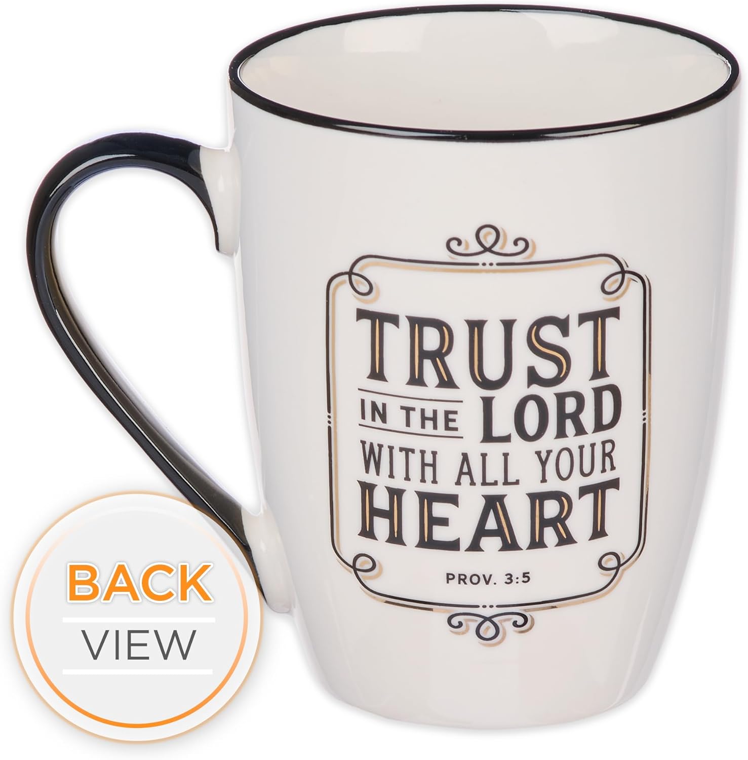 Christian Art Gifts White Ceramic Coffee Mug – 12 oz. Lead and Cadmium-free Non-Toxic Inspirational Scripture Coffee and Tea Mug for Men and Women with Bible Verse