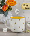 Christian Art Gifts Yellow Bumble Bee Ceramic Coffee Mug – 15 oz