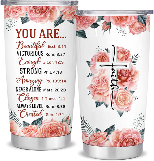 Christian Cups For Women Gifts Faith Religious Spiritual Catholic God Christmas Birthday Gifts For Women Mom Sister Friend Grandma Pastor Wife Jesus Cups 20oz Christian Coffee Cup Tumbler