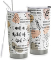 Christian Gifts for Women - Stainless Steel I Am a Child of God Tumbler Cup 20oz - Christian Faith Jesus God Bible Verse Religious Gifts