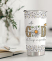 Christian Gifts for Women - With God All Things Are Possible Travel Mug Cup - Daisy Leopard Faith Jesus God Bible Verse Religious Gifts For Mom Grandma Friends - Stainless Steel Tumbler 20oz