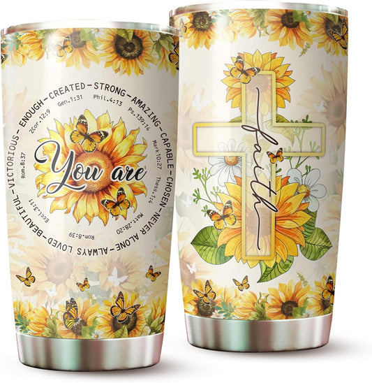 Christian Gifts, Tumbler 20 Oz With Lid And Straw, Religious Flower Women For Tumblers Floral, Jesus Coffee (Copy)