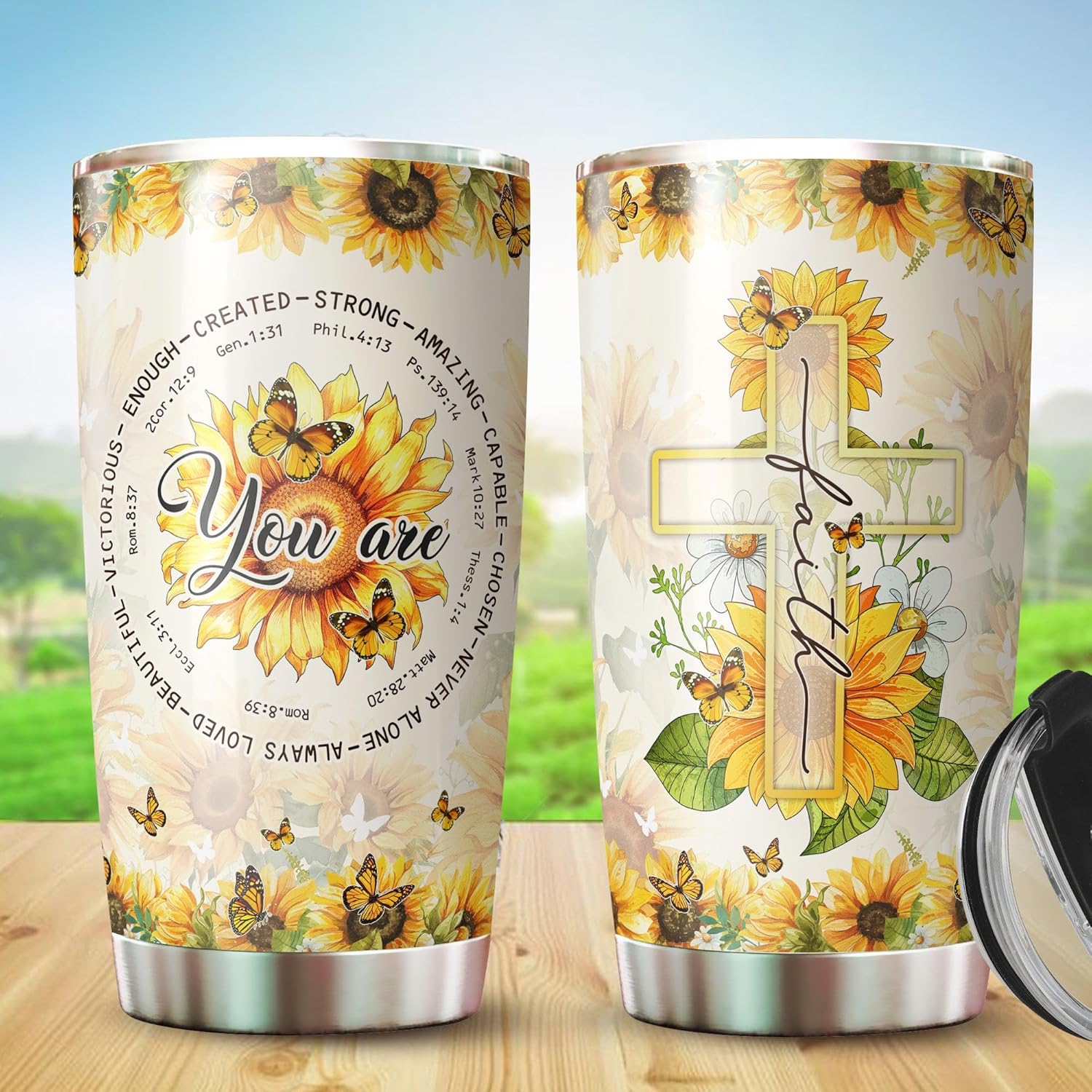 Christian Gifts, Tumbler 20 Oz With Lid And Straw, Religious Flower Women For Tumblers Floral, Jesus Coffee (Copy)