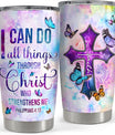 Christian Tumbler 20oz Stainless Steel Insulated Travel Mug Cup for Women Girls Inspiration Bible Verse Religious Gifts for Birthday Christmas