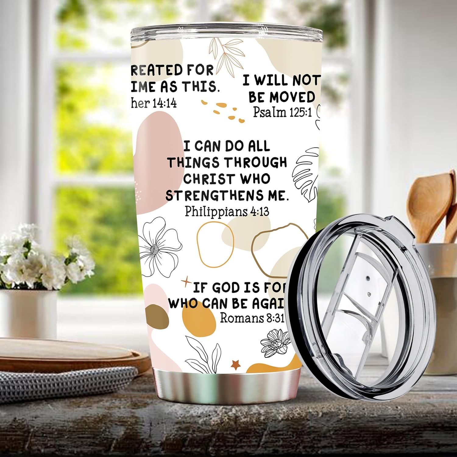 Christian Tumbler Gifts for Women Stainless Steel I Am a Child of God Thermos Coffee Cup 20oz with Lid Faith Jesus Bible Verse Religious Gift for Mom Wife Christmas Birthday Valentines