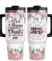 Christian Tumblers for Women with Handle - Christian Drinking Cup for Women Faith - Inspirational Tumbler for Women - Christian Gifts for Women