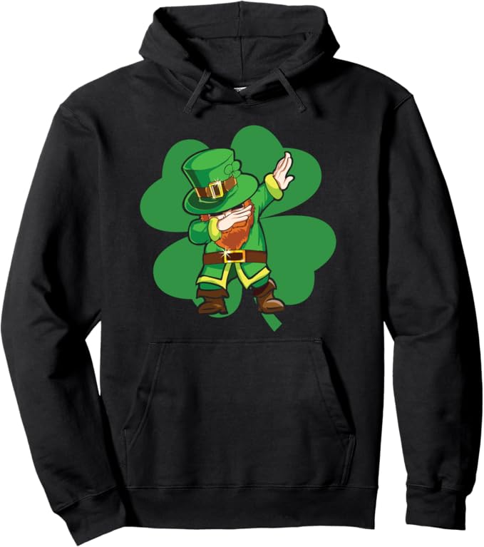 Funny Leprechaun St Patrick's Day Weightlifting Deadlifting Pullover Hoodie