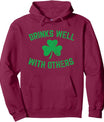 Funny St Patricks Day Drinking Hoodie Drinks Well Others Pullover Hoodie