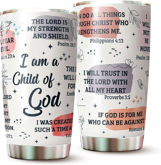 Gifts for Christmas - Christian Tumbler - Bible Emergency Tumber - Christian Mug - Gifts for Christian Women, Men - Religious Tumbler