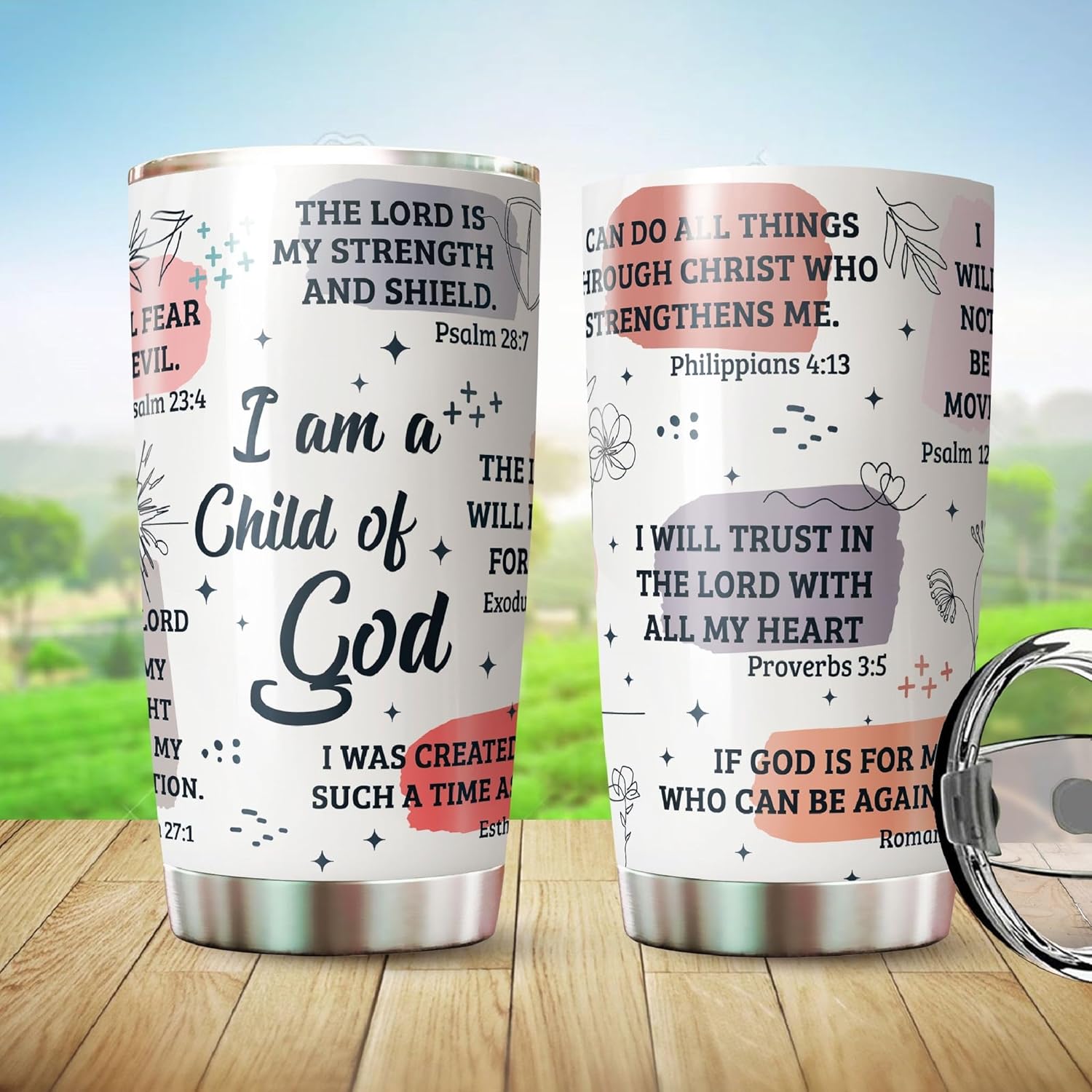 Gifts for Christmas - Christian Tumbler - Bible Emergency Tumber - Christian Mug - Gifts for Christian Women, Men - Religious Tumbler