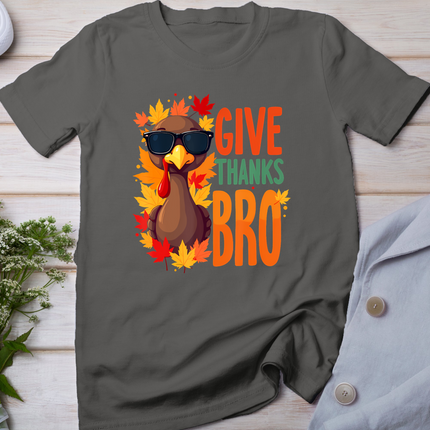 Give Thanks Bro Cute Turkey Toddler Thankful Thanksgiving T-Shirt